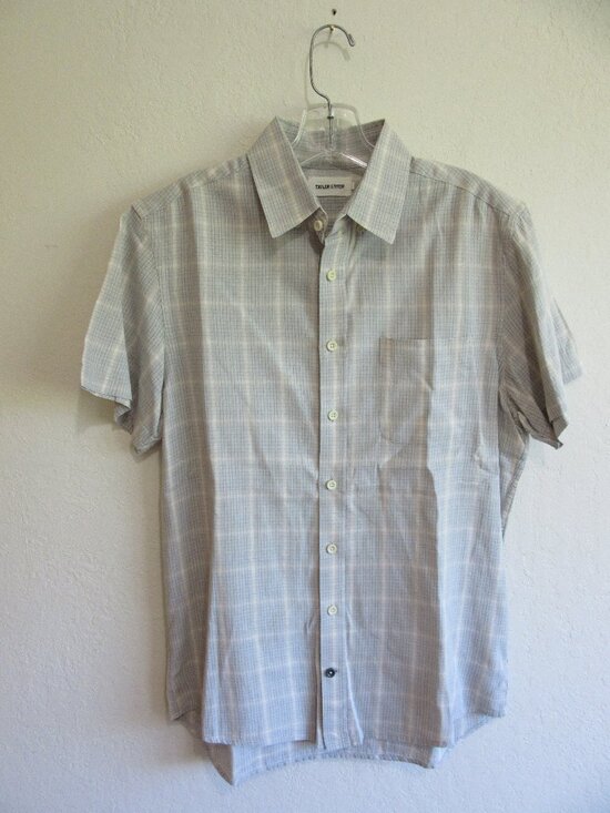 Taylor Stitch Other - TAYLOR STITCH Plaid Gray & Blue 40 Short Sleeve Shirt